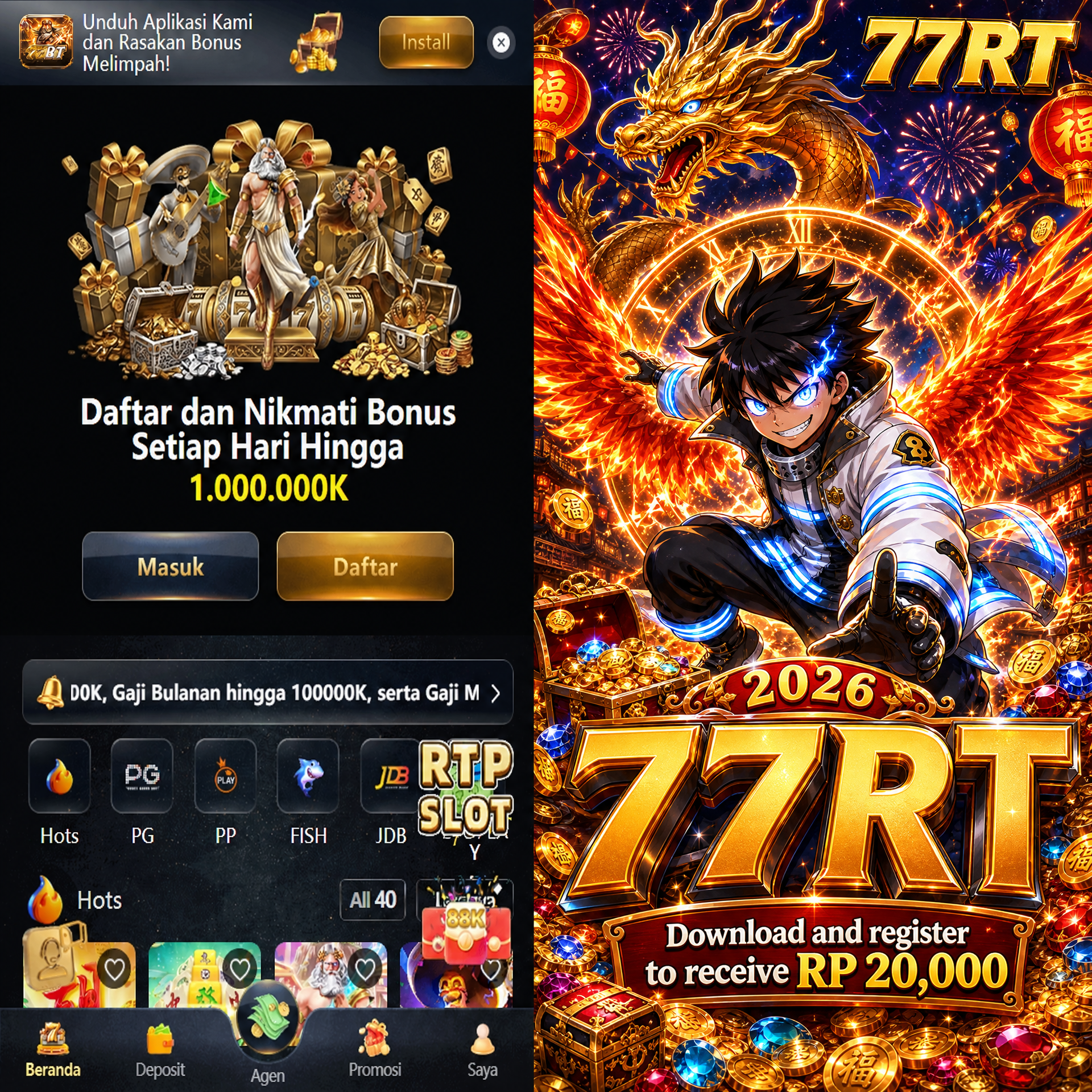 77RT - Situs Resmi Slot Online dan Pilihan Game PG Soft